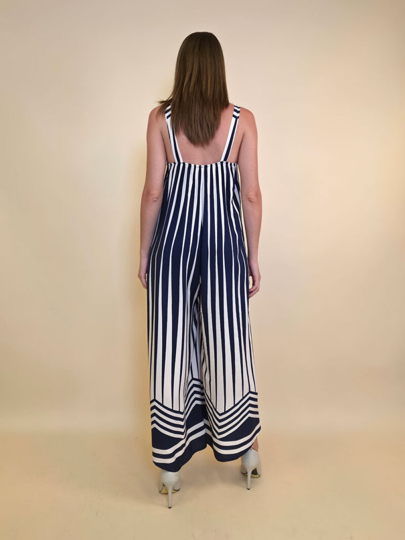 Overall 56 De Ridder - vis print Art Deco - navy
