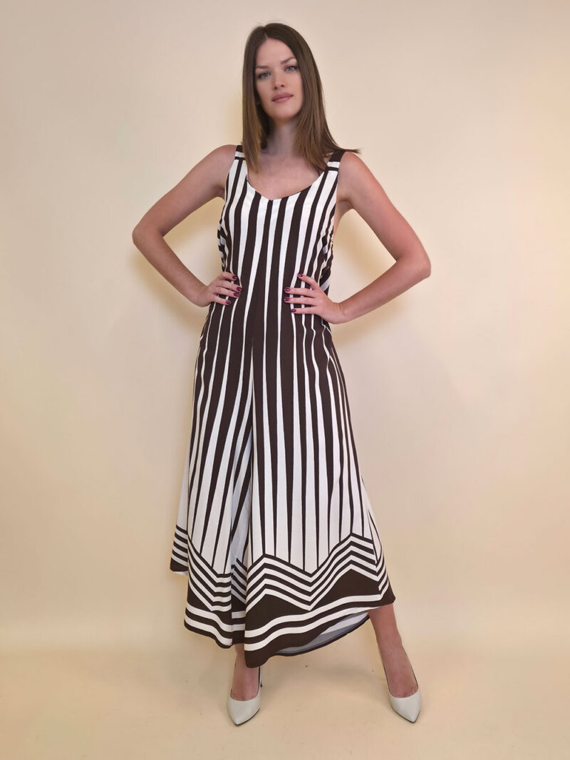 Overall 56 De Ridder - vis print Art Deco - brown