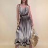 Overall 56 De Ridder - vis print Art Deco - brown