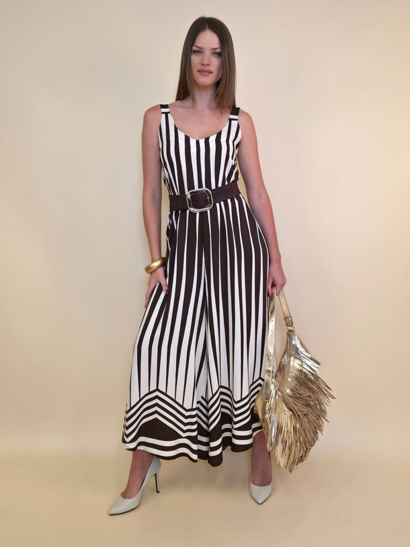 Overall 56 De Ridder - vis print Art Deco - brown