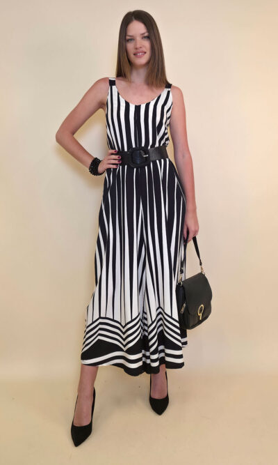 Overall 56 De Ridder - vis print Art Deco - black