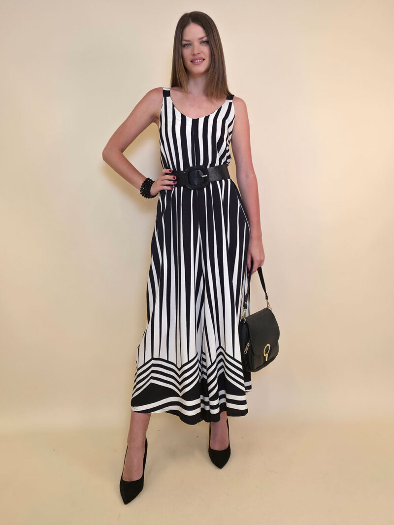 Overall 56 De Ridder - vis print Art Deco - black