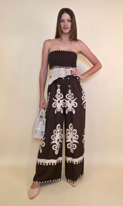Overall 56 De Quincy -  vis print Medieval - brown