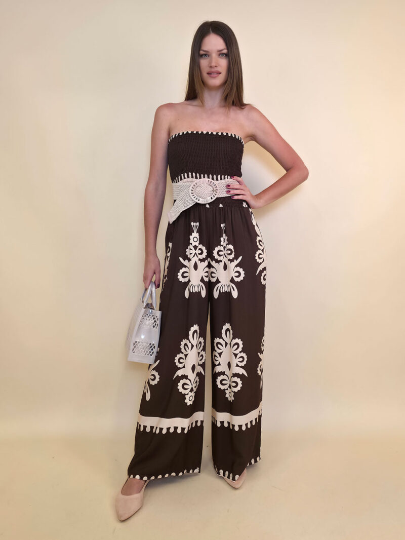 Overall 56 De Quincy -  vis print Medieval - brown