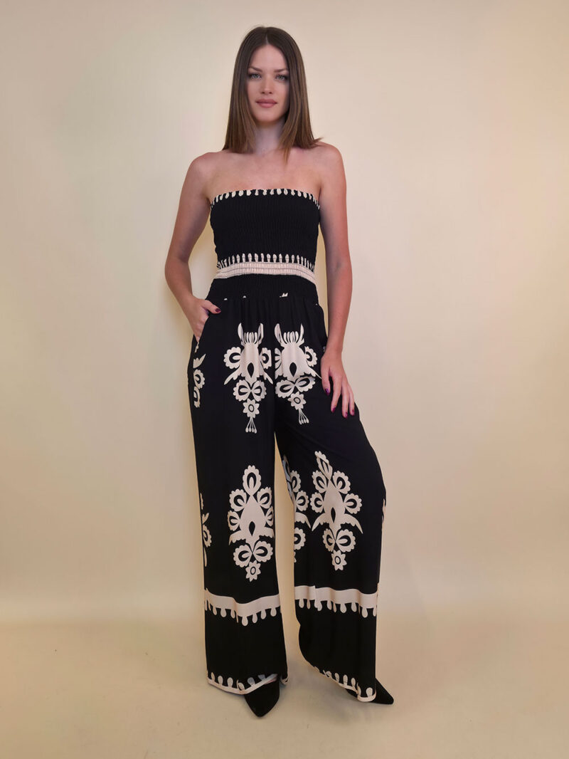 Overall 56 De Quincy -  vis print Medieval - black