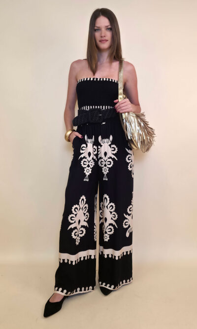 Overall 56 De Quincy -  vis print Medieval - black