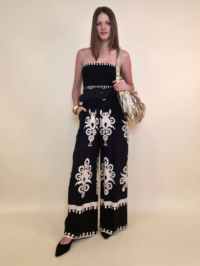 Overall 56 De Quincy -  vis print Medieval - black