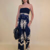 Overall 56 De Quincy -  vis print Medieval - navy