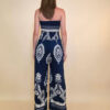 Overall 56 De Quincy -  vis print Ornament - navy