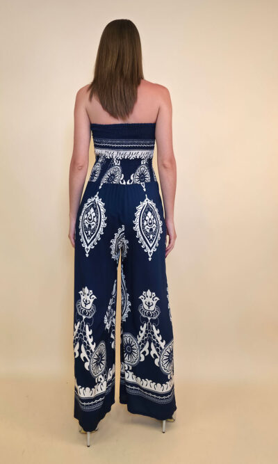 Overall 56 De Quincy -  vis print Ornament - navy