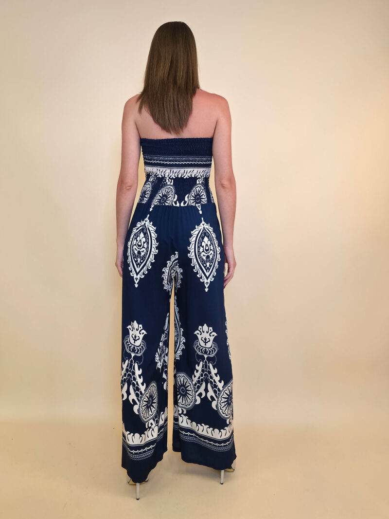 Overall 56 De Quincy -  vis print Ornament - navy