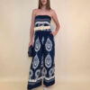 Overall 56 De Quincy -  vis print Ornament - navy