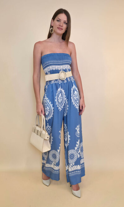 Overall 56 De Quincy -  vis print Ornament - jeans