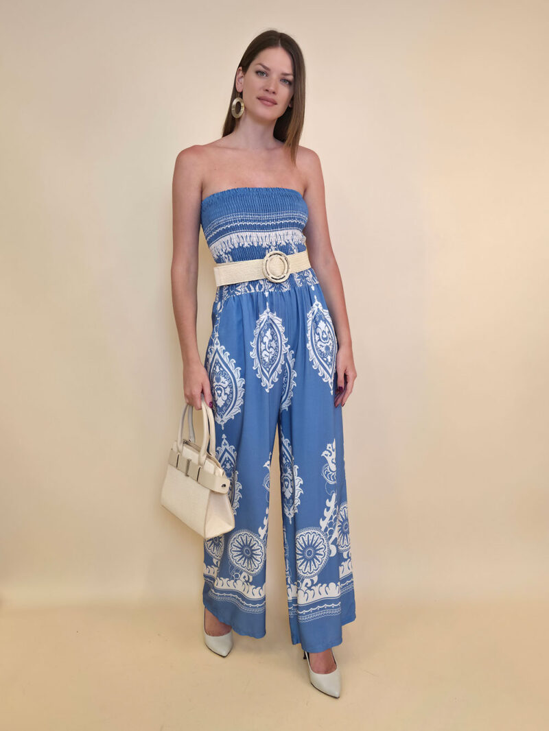 Overall 56 De Quincy -  vis print Ornament - jeans