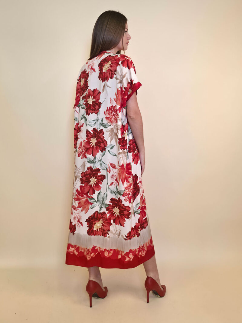 Haljina 56 Tallulah - viscose Floral - red