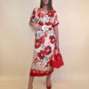 Haljina 56 Tallulah - viscose Floral - red