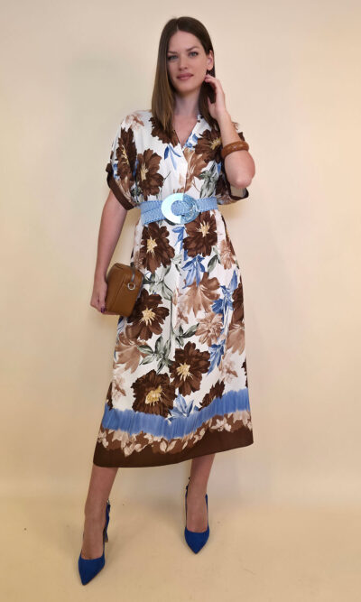 Haljina 56 Tallulah - viscose Floral - brown
