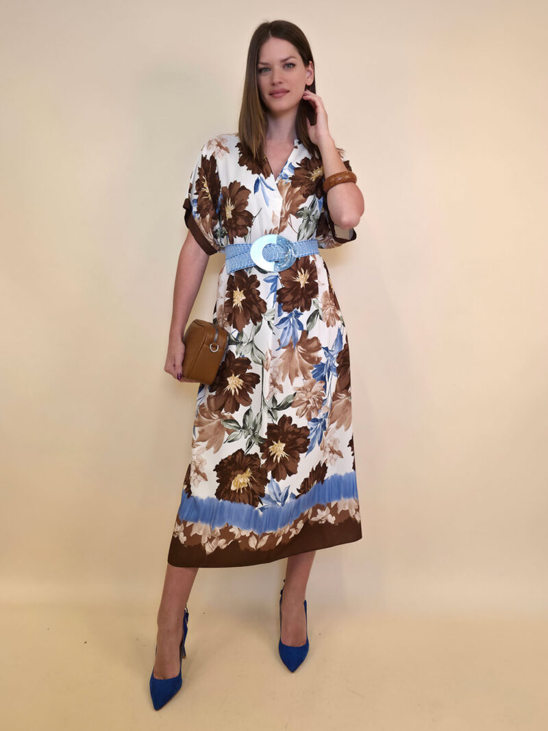 Haljina 56 Tallulah - viscose Floral - brown
