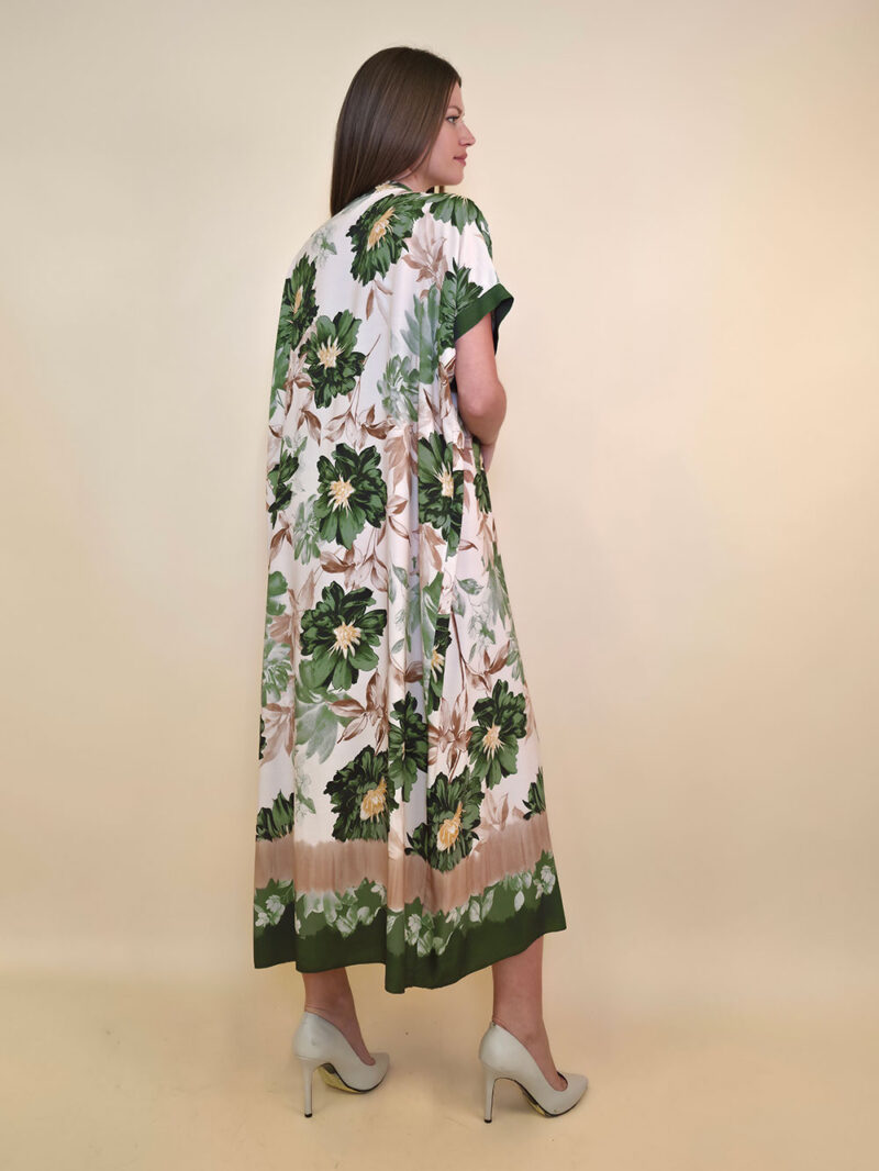 Haljina 56 Tallulah - viscose Floral - military