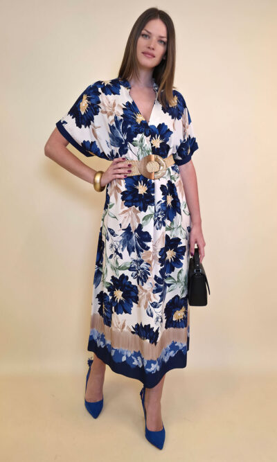 Haljina 56 Tallulah - viscose Floral - navy