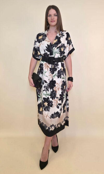 Haljina 56 Tallulah - viscose Floral - black