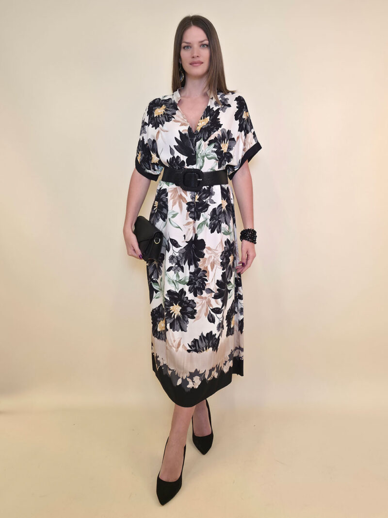 Haljina 56 Tallulah - viscose Floral - black