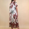 Haljina 56 Tallulah - viscose Palms - india red