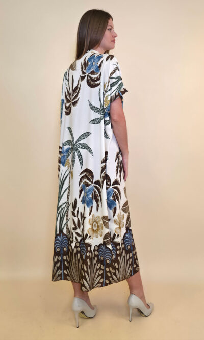 Haljina 56 Tallulah - viscose Palms - brown