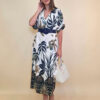 Haljina 56 Tallulah - viscose Palms - navy