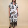 Haljina 56 Tallulah - viscose Palms - black