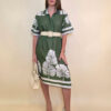 Haljina 52 Lafitte - cotton print Ginko - military