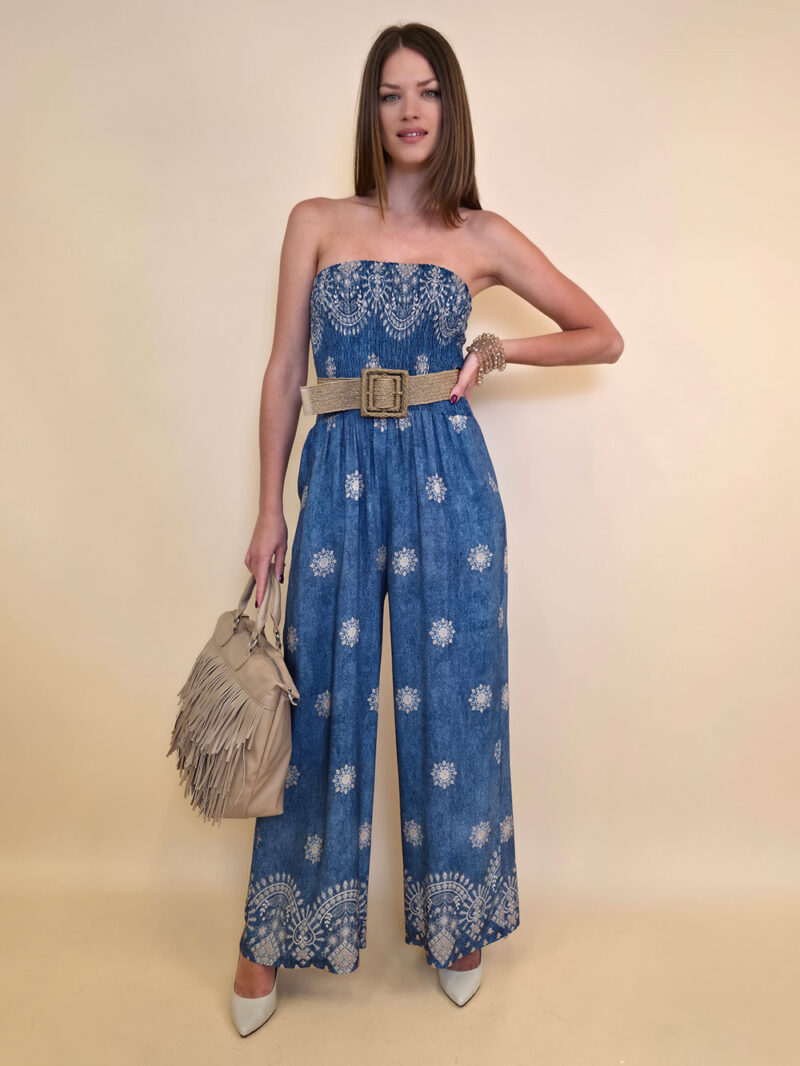 Overall 56 De Quincy -  vis print Etno - jeans