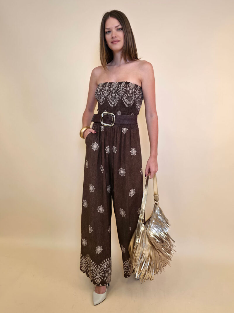 Overall 56 De Quincy -  vis print Etno - brown
