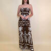 Overall 56 De Quincy -  vis print Palms - brown