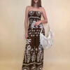 Overall 56 De Quincy -  vis print Palms - brown