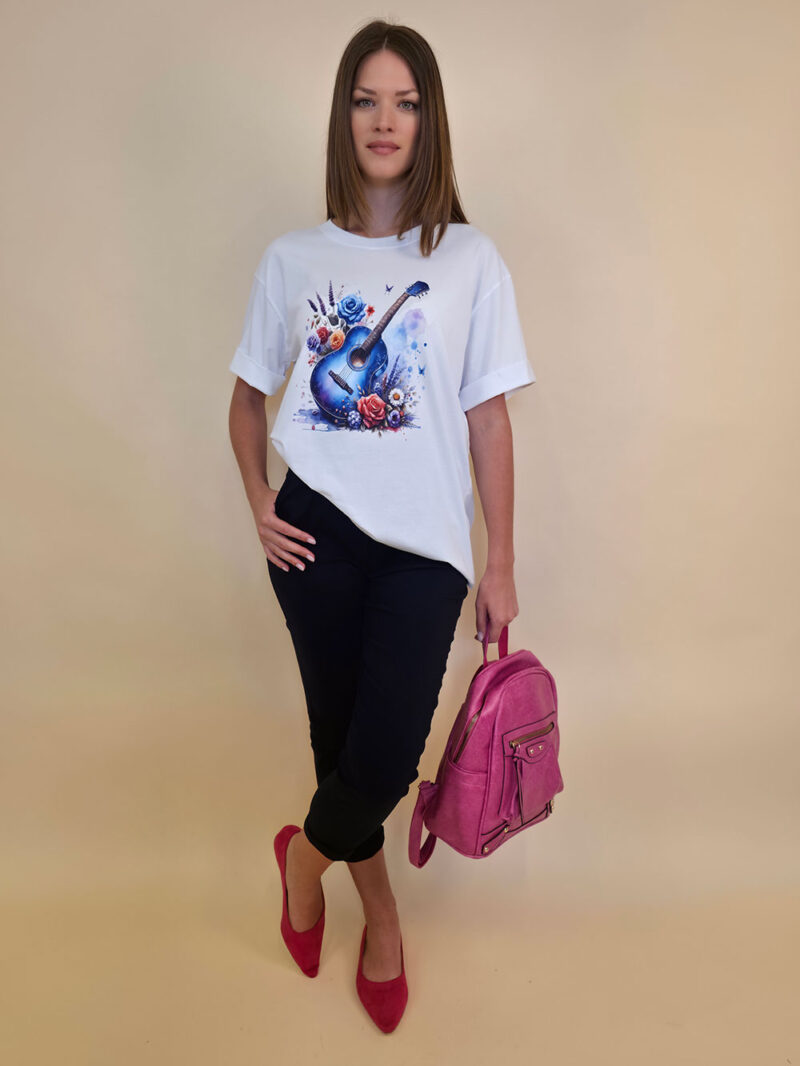 T-shirt 24 Bumble Bee - cotton UN - Guitar Blue