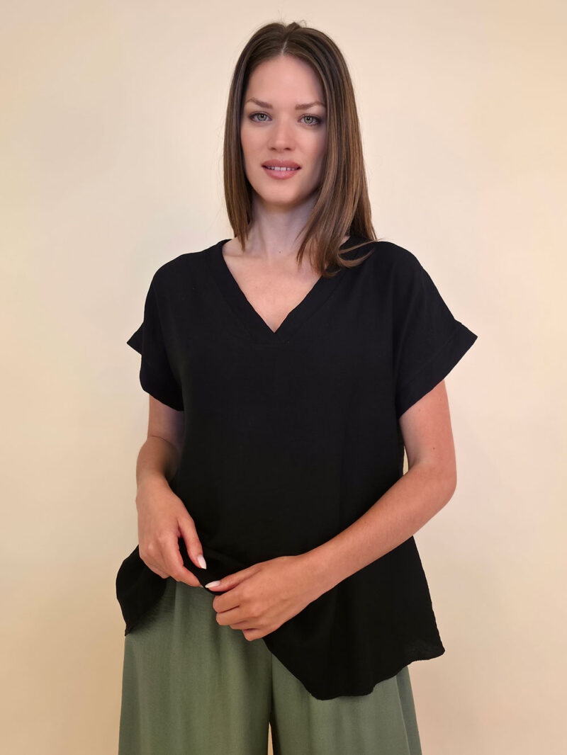 Tunika 36 Larose - viscose UN - black