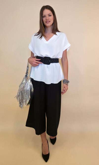 Tunika 36 Larose - viscose UN - white