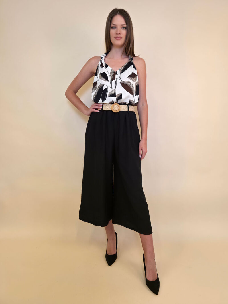 Hlače+remen 52 Cameron - black - Slika 4