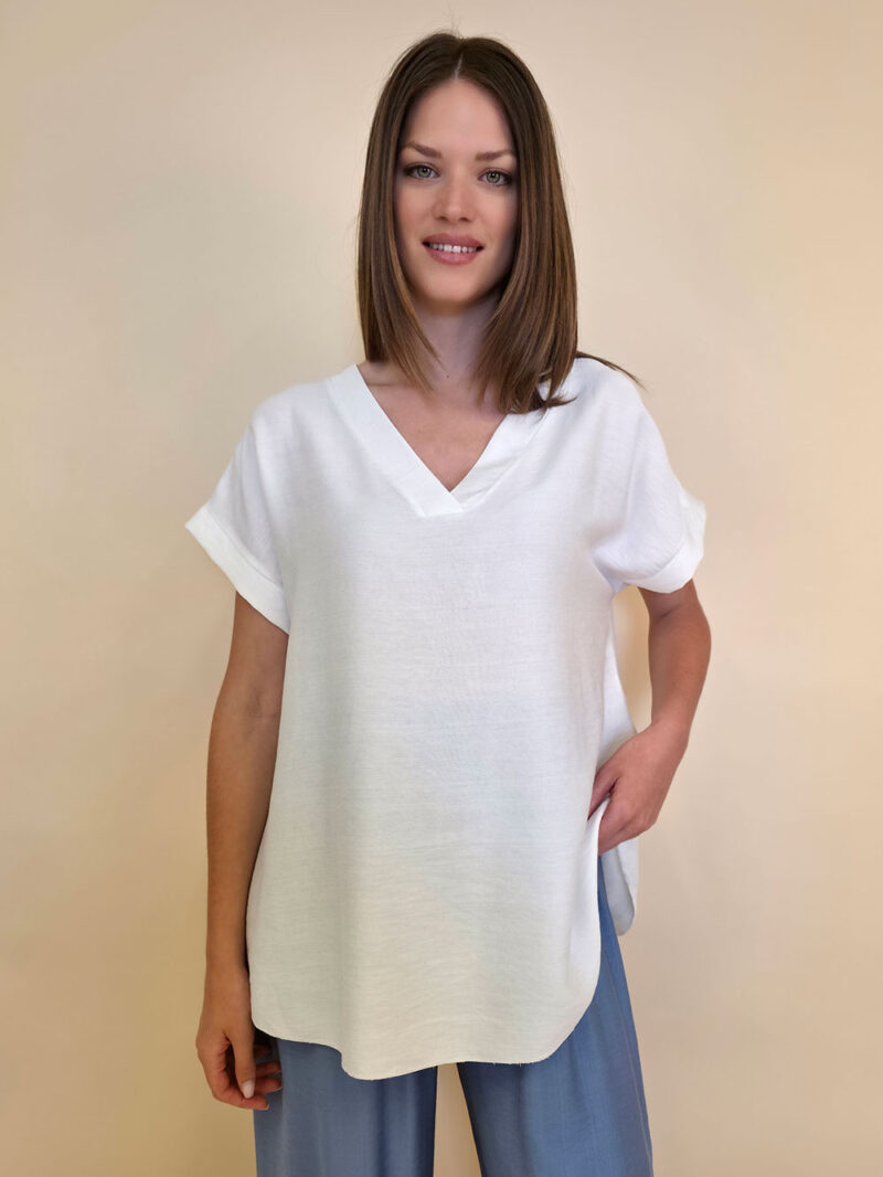 Tunika 36 Larose - viscose UN - white