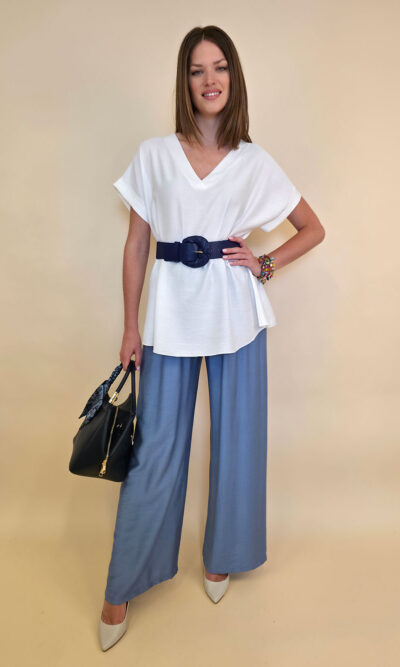 Tunika 36 Larose - viscose UN - white