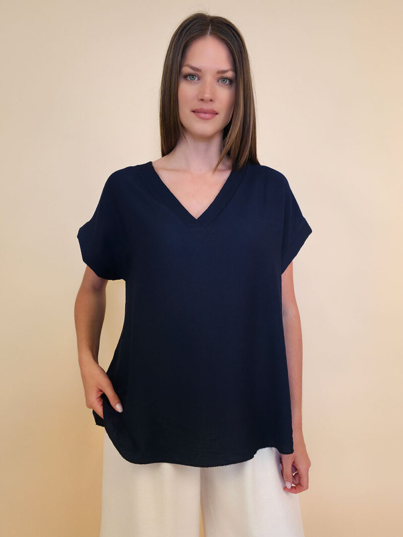 Tunika 36 Larose - viscose UN - navy