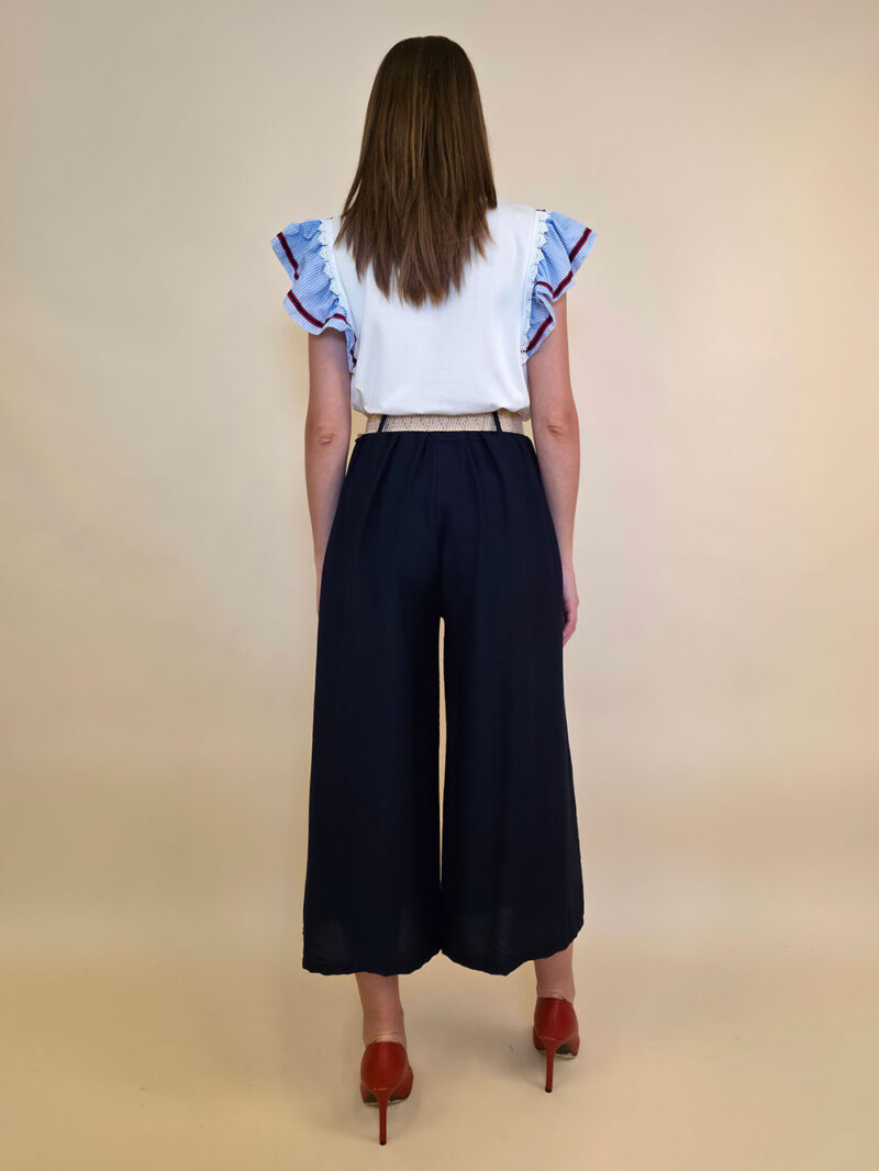 Hlače+remen 52 Cameron - navy - Slika 4