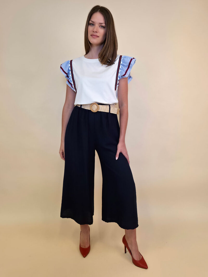 Hlače+remen 52 Cameron - navy - Slika 3