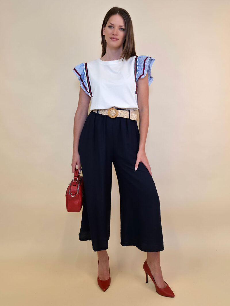 Hlače+remen 52 Cameron - navy - Slika 2