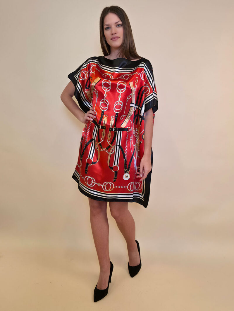 Kaftan 40 Marrero - kaftan silk/viscose Belts/Chains - red/black