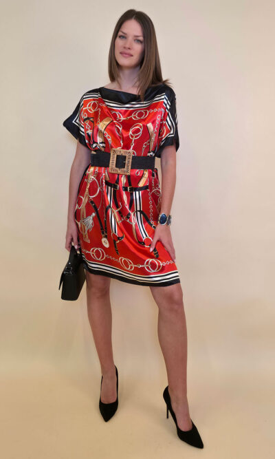 Kaftan 40 Marrero - kaftan silk/viscose Belts/Chains - red/black