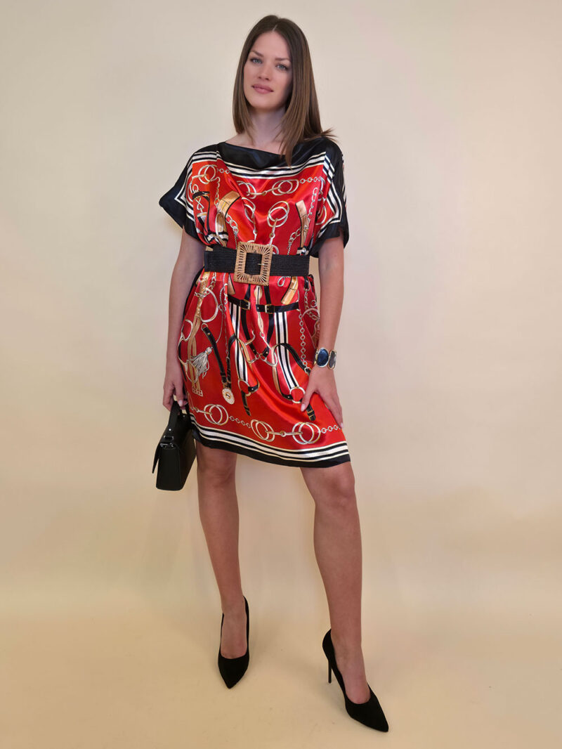 Kaftan 40 Marrero - kaftan silk/viscose Belts/Chains - red/black