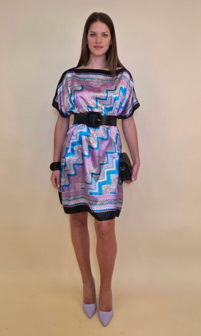 Kaftan 40 Marrero - kaftan silk/viscose Zig Zag - viola