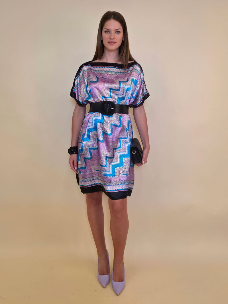 Kaftan 40 Marrero - kaftan silk/viscose Zig Zag - viola